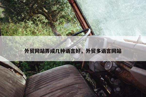 外贸网站弄成几种语言好，外贸多语言网站