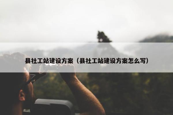 县社工站建设方案（县社工站建设方案怎么写）