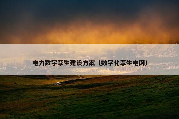 电力数字孪生建设方案（数字化孪生电网）