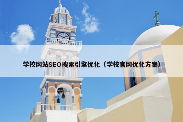 学校网站SEO搜索引擎优化（学校官网优化方案）