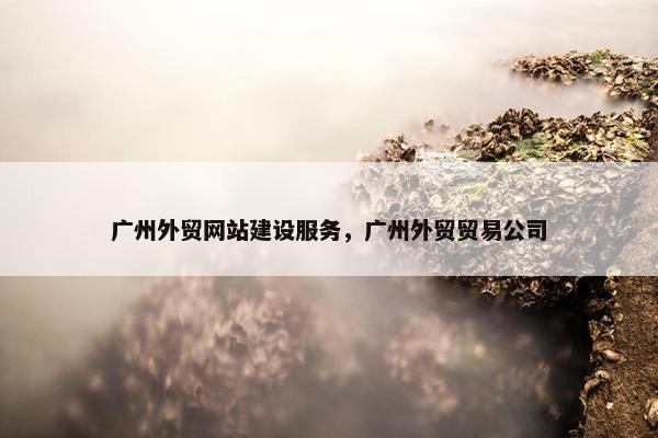 广州外贸网站建设服务，广州外贸贸易公司