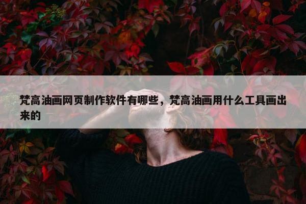 梵高油画网页制作软件有哪些，梵高油画用什么工具画出来的