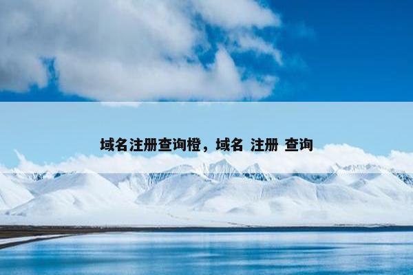 域名注册查询橙，域名 注册 查询