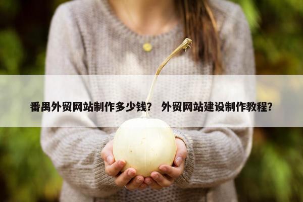 番禺外贸网站制作多少钱？ 外贸网站建设制作教程？