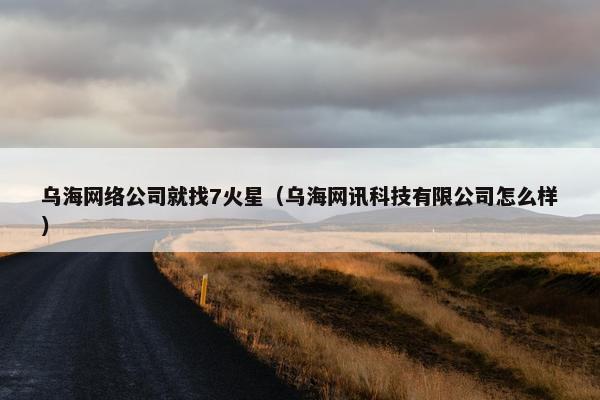 乌海网络公司就找7火星（乌海网讯科技有限公司怎么样）