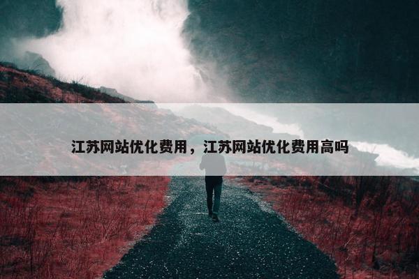 江苏网站优化费用，江苏网站优化费用高吗