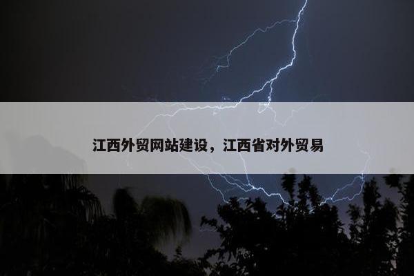 江西外贸网站建设，江西省对外贸易