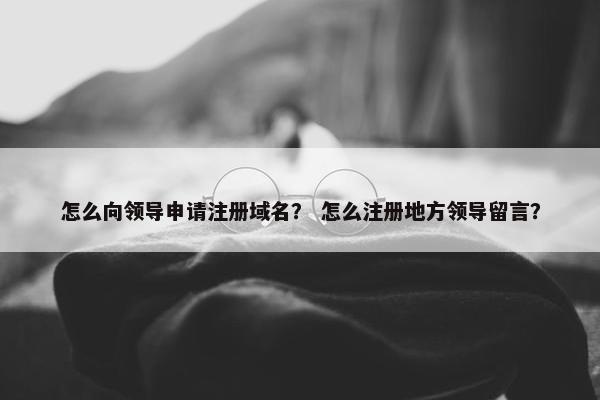 怎么向领导申请注册域名？ 怎么注册地方领导留言？