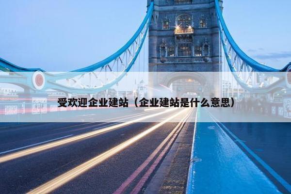 受欢迎企业建站（企业建站是什么意思）