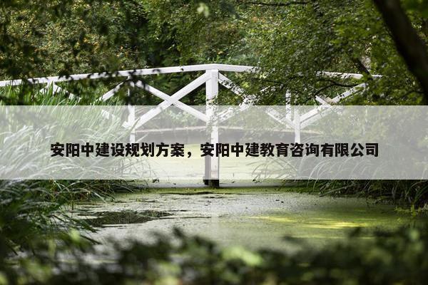 安阳中建设规划方案，安阳中建教育咨询有限公司