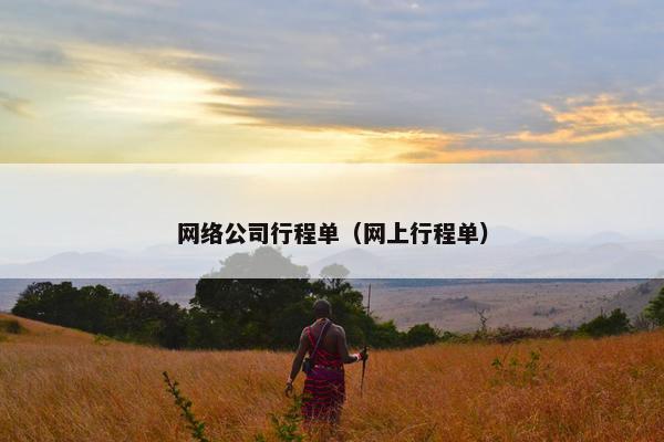 网络公司行程单（网上行程单）