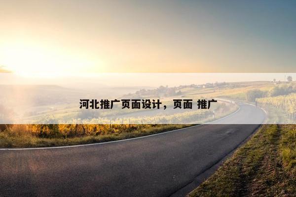 河北推广页面设计，页面 推广
