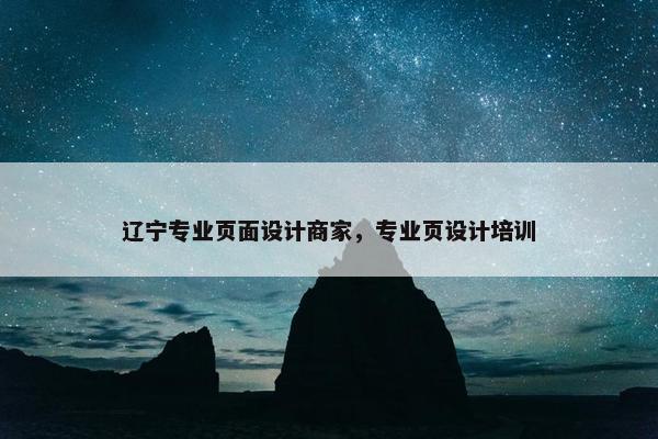 辽宁专业页面设计商家，专业页设计培训