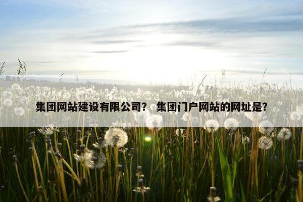 集团网站建设有限公司？ 集团门户网站的网址是？