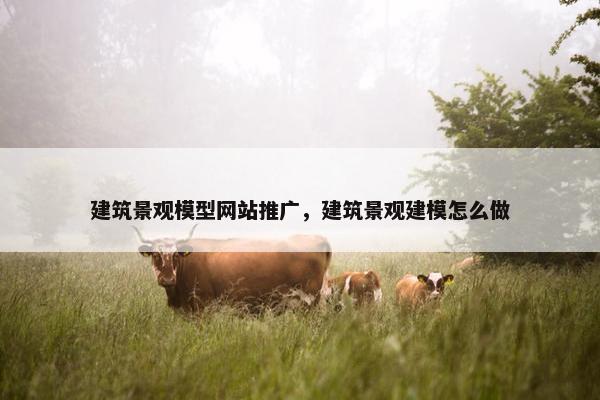 建筑景观模型网站推广，建筑景观建模怎么做
