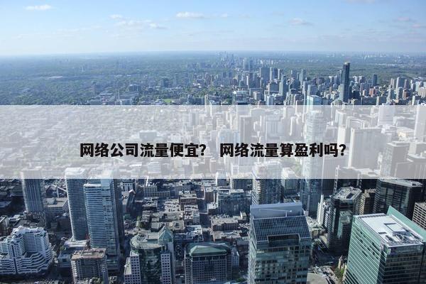 网络公司流量便宜？ 网络流量算盈利吗？