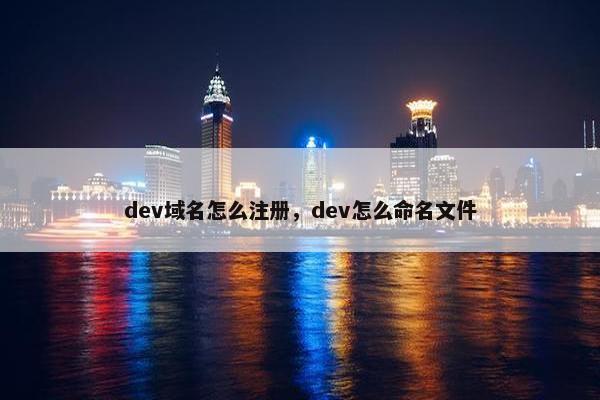 dev域名怎么注册，dev怎么命名文件