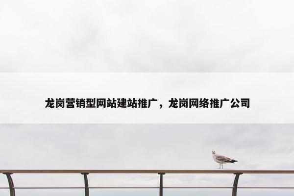 龙岗营销型网站建站推广，龙岗网络推广公司