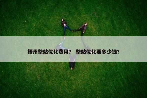 梧州整站优化费用？ 整站优化要多少钱？
