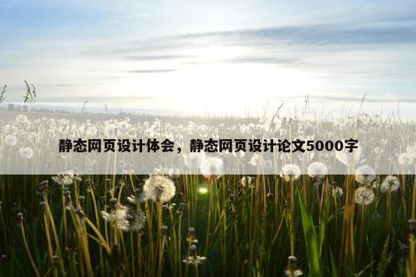 静态网页设计体会，静态网页设计论文5000字