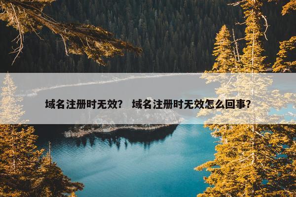 域名注册时无效？ 域名注册时无效怎么回事？