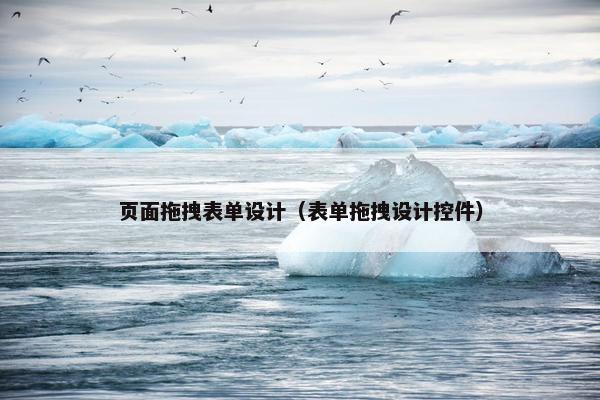页面拖拽表单设计（表单拖拽设计控件）