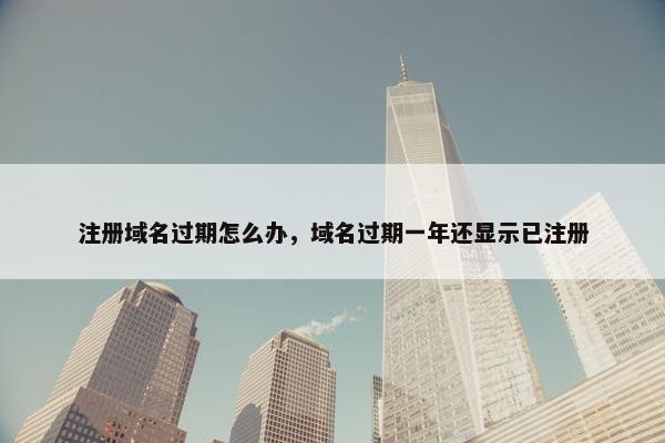 注册域名过期怎么办，域名过期一年还显示已注册