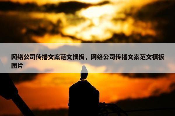 网络公司传播文案范文模板，网络公司传播文案范文模板图片