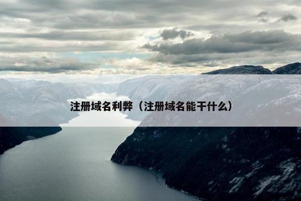 注册域名利弊（注册域名能干什么）