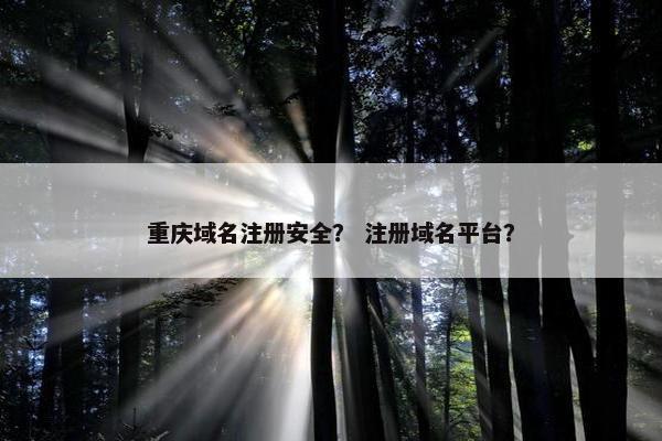 重庆域名注册安全？ 注册域名平台？