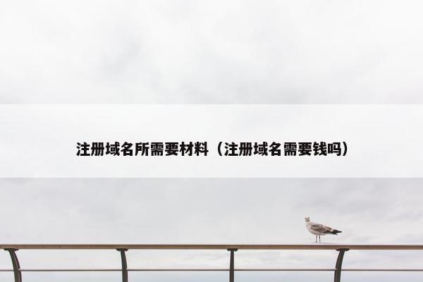 注册域名所需要材料（注册域名需要钱吗）