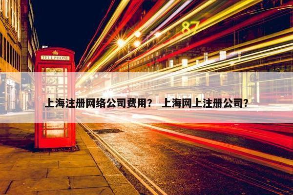 上海注册网络公司费用？ 上海网上注册公司？