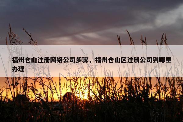 福州仓山注册网络公司步骤，福州仓山区注册公司到哪里办理