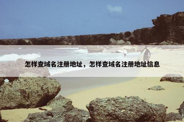 怎样查域名注册地址，怎样查域名注册地址信息