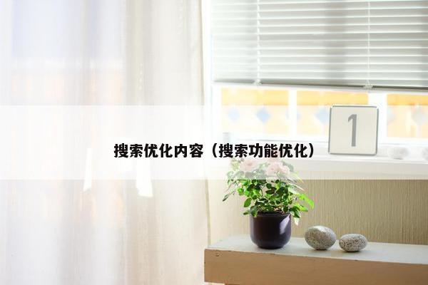 搜索优化内容（搜索功能优化）