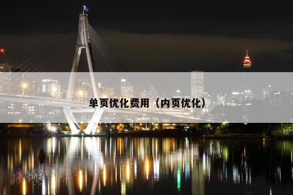 单页优化费用（内页优化）