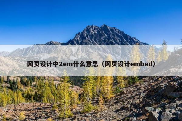 网页设计中2em什么意思（网页设计embed）
