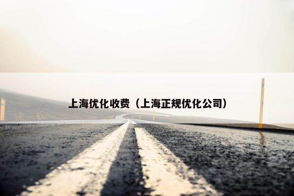 上海优化收费（上海正规优化公司）