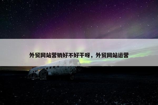 外贸网站营销好不好干呀，外贸网站运营