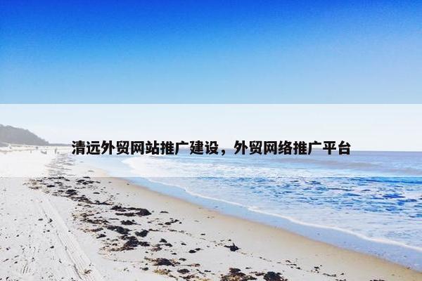 清远外贸网站推广建设，外贸网络推广平台