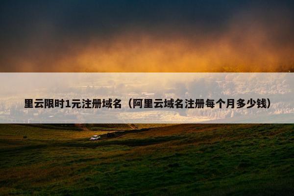 里云限时1元注册域名（阿里云域名注册每个月多少钱）