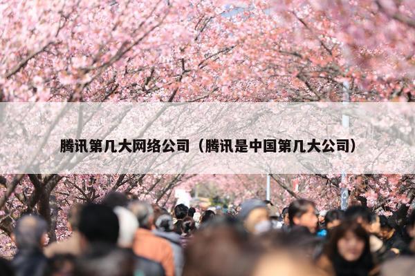 腾讯第几大网络公司（腾讯是中国第几大公司）