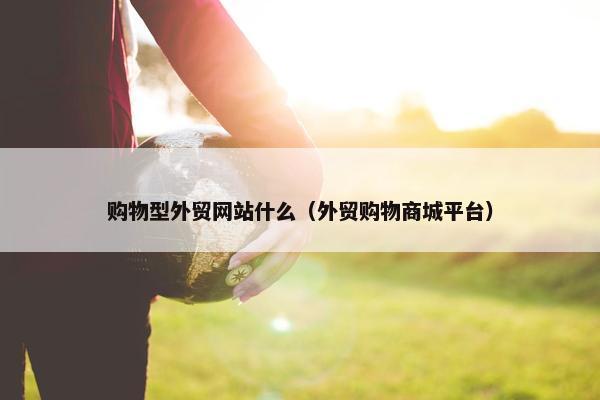 购物型外贸网站什么（外贸购物商城平台）