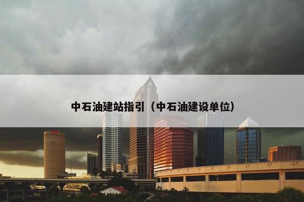 中石油建站指引（中石油建设单位）