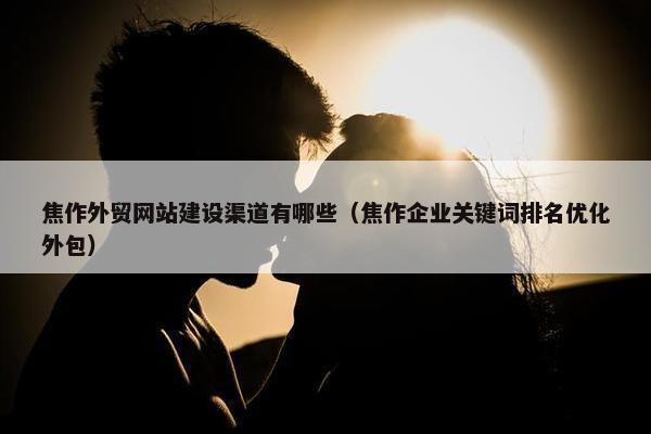 焦作外贸网站建设渠道有哪些（焦作企业关键词排名优化外包）