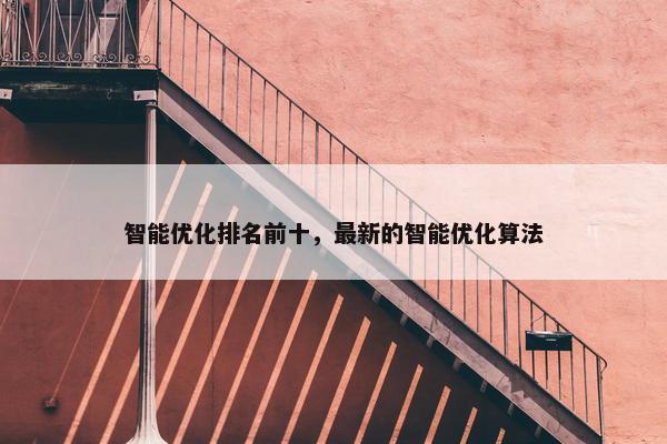 智能优化排名前十，最新的智能优化算法