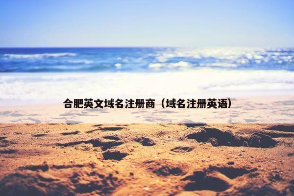 合肥英文域名注册商（域名注册英语）
