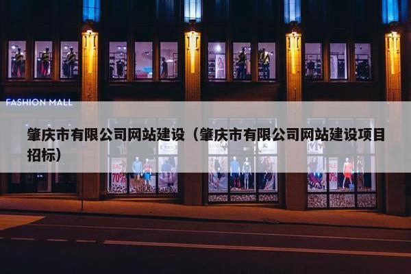 肇庆市有限公司网站建设（肇庆市有限公司网站建设项目招标）