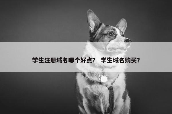 学生注册域名哪个好点？ 学生域名购买？
