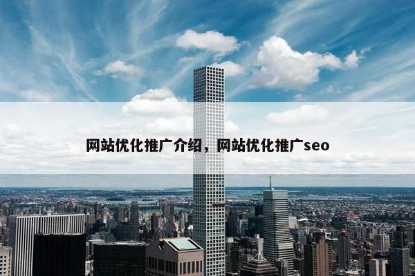 网站优化推广介绍，网站优化推广seo